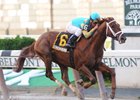Eskendereya bounded home to an impressive 7 1/4length win in the Pilgrim Stakes at Belmont Park.<br><a target="blank" href="http://www.bloodhorse.com/horse-racing/photo-store?ref=http%3A%2F%2Fpictopia.com%2Fperl%2Fgal%3Fprovider_id%3D368%26ptp_photo_id%3D8531973%26ref%3Dstory">Order This Photo.</a>
