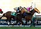 Alert Bay takes the California Cup Turf Classic Stakes over Boozer.