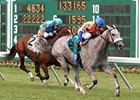 Silver Screamer comes home strong to win the Eatontown Stakes at Monmouth.