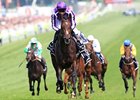 Camelot leaves the rest behind in the Investec Derby. <br><a target="blank" href="http://photos.bloodhorse.com/AtTheRaces-1/at-the-races-2012/22274956_jFd5jM#!i=1881476067&k=prLpr4N">Order This Photo</a>