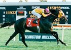 Mecke winning the Arlington Million.