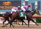Thiskyhasnolimit outfinishes Gladding to win the Texas Mile at Lone Star Park.