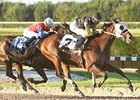 Too Many Toyz outfinishes favorite It's a Bird to win the Carl G. Rose Classic Handicap.