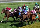 Havelock (pink silks, rail) gets the best of a wild finish in the Shakertown.<br><a target="blank" href="http://photos.bloodhorse.com/AtTheRaces-1/at-the-races-2013/27257665_QgCqdh#!i=2455182032&k=dKxQpHw">Order This Photo</a>