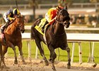 Teddy's Promise rolls to victory in the Santa Monica Stakes.