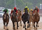 Aubby K leaves them behind in the Humana Distaff. <br><a target="blank" href="http://photos.bloodhorse.com/AtTheRaces-1/at-the-races-2013/27257665_QgCqdh#!i=2492838193&k=fVdkzfB">Order This Photo</a>