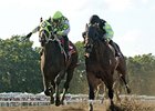 Raging Daoust (left) gets up over Big Sur to upset the Salvator Mile.
