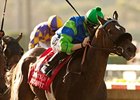 Include Me Out won the Clement L. Hirsch Stakes by a neck on Aug. 4.