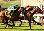 Greeley Awesome, left, finished 2nd in the 1st division of the Oceanside Stakes.