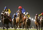Sajjhaa comes on late to win the Jebel Hatta.