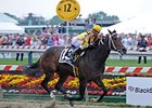 Preakness winner Rachel Alexandra takes on 4 in the Mother Goose.<br><a target="blank" href="http://www.bloodhorse.com/horse-racing/photo-store?ref=http%3A%2F%2Fpictopia.com%2Fperl%2Fgal%3Fprovider_id%3D368%26ptp_photo_id%3D8118025%26ref%3Dstory">Order This Photo</a>