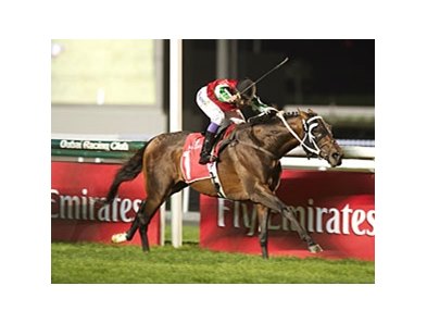 Mikhail Glinka streaks home in the Dubai City of Gold.
