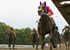 Atomic Rain won the Long Branch Stakes on July 11.