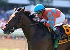 Laughing won the Matchmaker Stakes at Monmouth Park July 29 by one length.