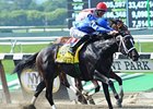 It's Tricky wins the Ogden Phipps Handicap.
<br><a target="blank" href="http://photos.bloodhorse.com/AtTheRaces-1/at-the-races-2012/22274956_jFd5jM#!i=1873096626&k=HG9DDg3">Order This Photo</a>