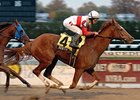 Hunting ran down favorite Utopia to take the Stuyvesant Handicap.<br><a target="blank" href="http://www.bloodhorse.com/horse-racing/photo-store?ref=http%3A%2F%2Fpictopia.com%2Fperl%2Fgal%3Fprovider_id%3D368%26ptp_photo_id%3D2809477%26ref%3Dstory">Order This Photo</a>