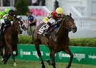 Silver Max runs away with the American Turf Stakes. <br><a target="blank" href="http://photos.bloodhorse.com/AtTheRaces-1/at-the-races-2012/22274956_jFd5jM#!i=1829086851&k=v3kHdx9">Order This Photo</a>