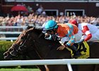 Laughing holds off the closers to take the Diana.<br><a target="blank" href="http://photos.bloodhorse.com/AtTheRaces-1/at-the-races-2013/27257665_QgCqdh#!i=2660635912&k=4GbFxxg">Order This Photo</a>