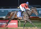 Our Double Play won the Prairie Mile at Prairie Meadows in June.