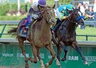 Bodemeister (right) and I'll Have Another in the Kentucky Derby.<br><a target="blank" href="http://photos.bloodhorse.com/TripleCrown/2012-Triple-Crown/Kentucky-Derby-138/22650475_kRGdZF#!i=1830913023&k=4tDtv3P">Order This Photo</a>