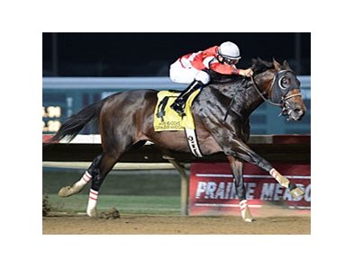Fort Larned leads the way in the Prairie Meadows Cornhusker Handicap.