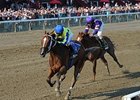 Escapefromreality runs away from Amberjack to win the Albany Stakes.
<br><a target="blank" href="http://photos.bloodhorse.com/AtTheRaces-1/at-the-races-2013/27257665_QgCqdh#!i=2715556985&k=dJcdbzm">Order This Photo</a>