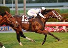 Divine Oath wins the W. L. McKnight Handicap.
<br><a target="blank" href="http://photos.bloodhorse.com/AtTheRaces-1/At-the-Races-2014/i-MKKNTnW">Order This Photo</a>