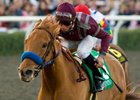 Evita Argentina earned her first grade I win in the La Brea Stakes at Santa Anita.<br><a target="blank" href="http://www.bloodhorse.com/horse-racing/photo-store?ref=http%3A%2F%2Fpictopia.com%2Fperl%2Fgal%3Fprovider_id%3D368%26ptp_photo_id%3D8719308%26ref%3Dstory">Order This Photo</a>