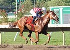 Seaneen Girl runs away with the Monmouth Oaks.