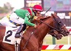Cerro outfights Dynamic Strike to win the Canonero II Stakes.