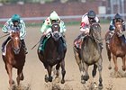Sky Girl (right) gets up late to win the Dogwood at Churchill.