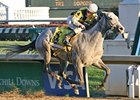 Miss Isella and Calvin Borel pull away in the Falls City Handicap.