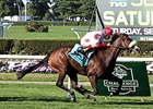 Stephanie's Kitten won the 2014 Flower Bowl.<br><a target="blank" href="http://photos.bloodhorse.com/AtTheRaces-1/At-the-Races-2014/i-2Dh7WC3">Order This Photo</a>