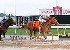 Pure Fun rallies late to win the Indiana Oaks.