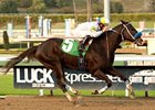 Frumious bounds home to win the Palos Verdes Stakes at Santa Anita.