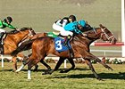 Finnegans Wake comes home strong to take the Hollywood Turf Cup.