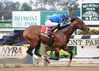Buffum streaks to the win in the Bold Ruler.<br><a target="blank" href="http://photos.bloodhorse.com/AtTheRaces-1/at-the-races-2012/22274956_jFd5jM#!i=2178031190&k=JZjv6Lj">Order This Photo</a>