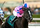 Bettys Bambino comes running late to win the Daytona at Santa Anita Park.
