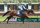 Upperline comes home strong to win the Arlington Matron.