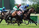 Summer Front gets up late to win the Hill Prince Stakes Belmont Park.