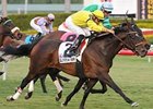 Lady Carlock holds of Mushka to win the Suwannee River at Gulfstream Park Feb. 1. <br><a target="blank" href="http://www.bloodhorse.com/horse-racing/photo-store?ref=http%3A%2F%2Fpictopia.com%2Fperl%2Fgal%3Fprovider_id%3D368%26ptp_photo_id%3D7618320%0D%0A%26ref%3Dstory">Order This Photo</a>