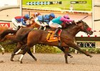 Richard's Kid goes by late to win the Cougar II at Del Mar.