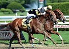 Dance to Bristol wins the Honorable Miss.
<br><a target="blank" href="http://photos.bloodhorse.com/AtTheRaces-1/at-the-races-2013/27257665_QgCqdh#!i=2665080357&k=mzzxx2V">Order This Photo</a>