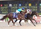 Ocho Ocho Ocho (inside) fights off Mr. Z to win the Delta Downs Jackpot.