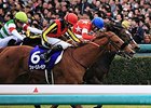 Red Reveur wins the Hanshin Juvenile Fillies.
<br><a target="blank" href="http://photos.bloodhorse.com/AtTheRaces-1/at-the-races-2013/27257665_QgCqdh#!i=2955927848&k=MXXL4jj">Order This Photo</a>