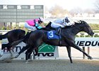 Kelli Got Frosty wins a division of the New York Stallion Stakes.
<br><a target="blank" href="http://photos.bloodhorse.com/AtTheRaces-1/at-the-races-2012/22274956_jFd5jM#!i=2209333326&k=Q7TFtns">Order This Photo</a>