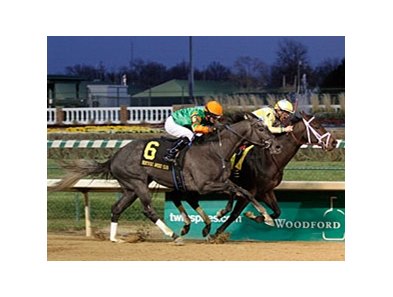 Frac Daddy finished a game second to Uncaptured in the Kentucky Jockey Club Stakes (gr. II).