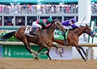 Plum Pretty holds off St. John's River to win the 2011 Kentucky Oaks.<br><a target="blank" href="http://www.bloodhorse.com/horse-racing/photo-store?ref=http%3A%2F%2Fpictopia.com%2Fperl%2Fgal%3Fprovider_id%3D368%26ptp_photo_id%3D9516929%26ref%3Dstory">Order This Photo</a>