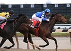 Sara Louise holds off Justwhistledixie to win the Top Flight.<br><a target="blank" href="http://www.bloodhorse.com/horse-racing/photo-store?ref=http%3A%2F%2Fpictopia.com%2Fperl%2Fgal%3Fprovider_id%3D368%26ptp_photo_id%3D8657574%26ref%3Dstory">Order This Photo</a>