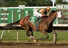 No Such Word is in control in the Monmouth Oaks under Terry Thompson.